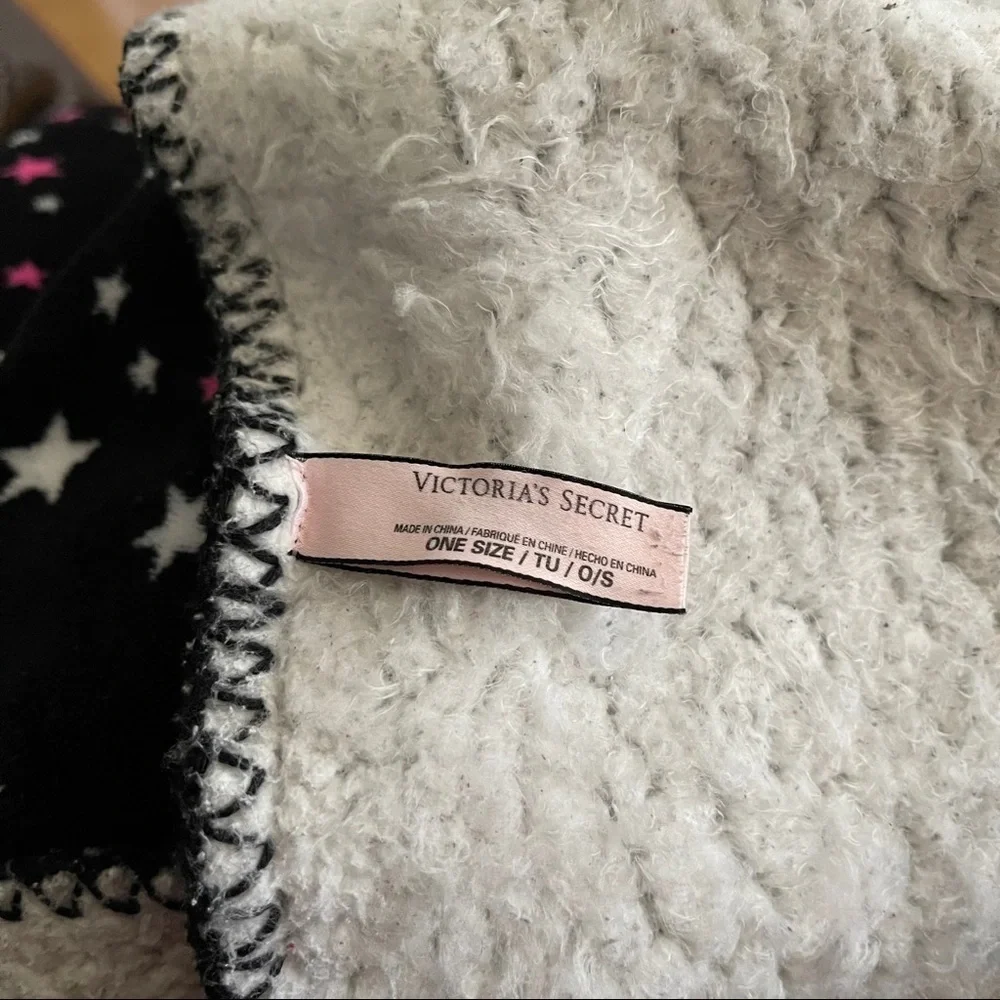 Victorias Secret Star Sherpa Throw Blanket